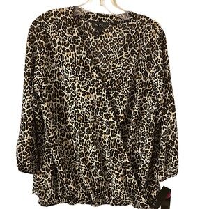 Alyx Feminine Pullover V Crisscross Elastic Hem Blouse Size Medium New.